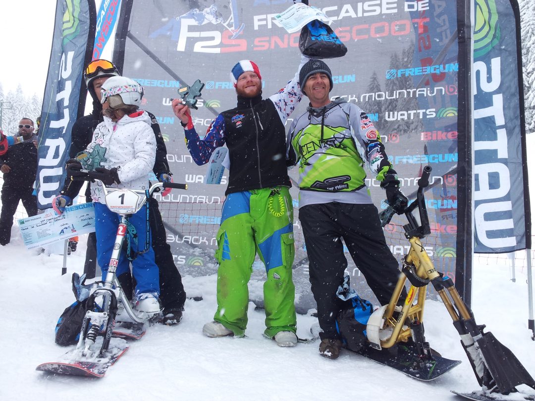 Le podium de descente de Châtel 2014