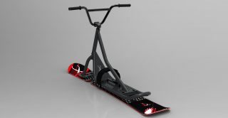 snowscoot 106 grey board X2 invaders red 3