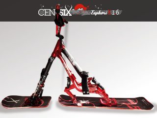 Snowscoot Centsix EuphoriX 1.6 rouge et boards Centsix GalactX rouges