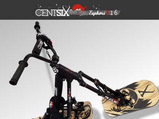 Snowscoot Centsix EuphoriX 1.6 noir et boards Centsix Rigor Mortix wood