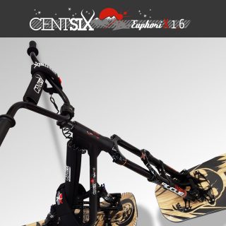 Snowscoot Centsix EuphoriX 1.6 noir et boards Centsix Rigor Mortix wood