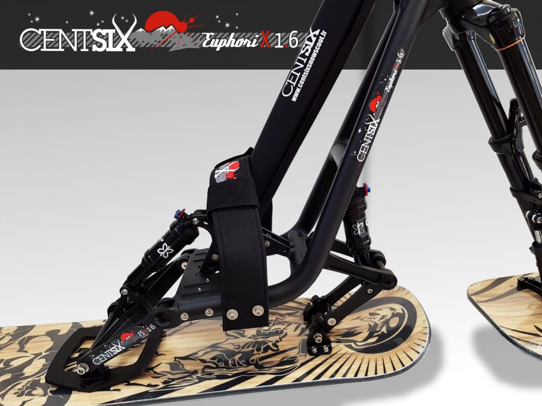 Snowscoot Centsix EuphoriX 1.6 noir et boards Centsix Rigor Mortix wood