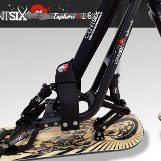 Snowscoot Centsix EuphoriX 1.6 noir et boards Centsix Rigor Mortix wood