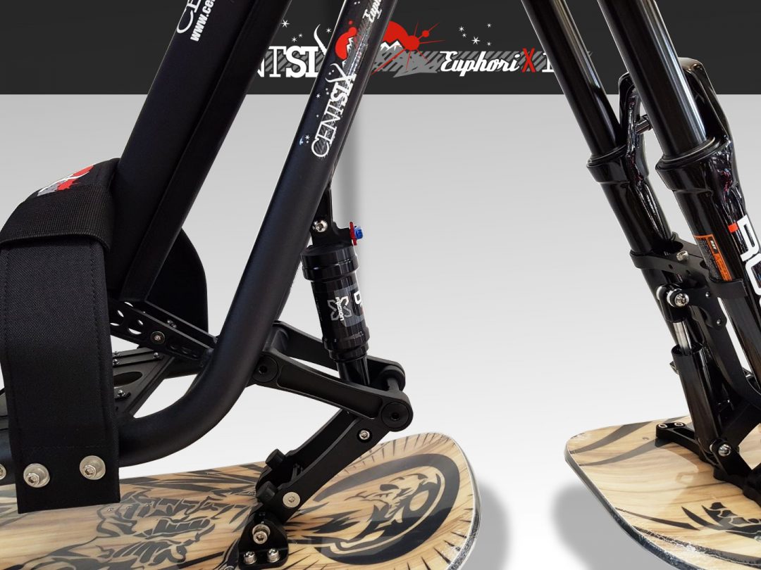 Snowscoot Centsix EuphoriX 1.6 noir et boards Centsix Rigor Mortix wood