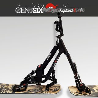 Snowscoot Centsix EuphoriX 1.6 noir et boards Centsix Rigor Mortix wood