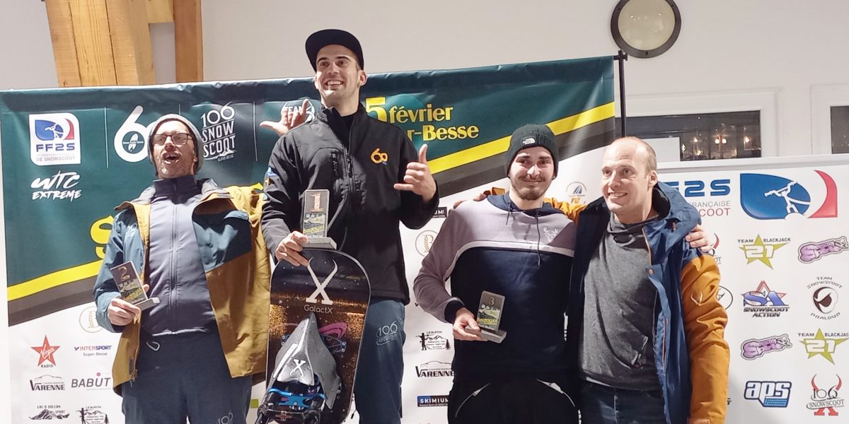 X'trème Snowscoot Tour 2022 Super-Besse, podium Dual Slalom