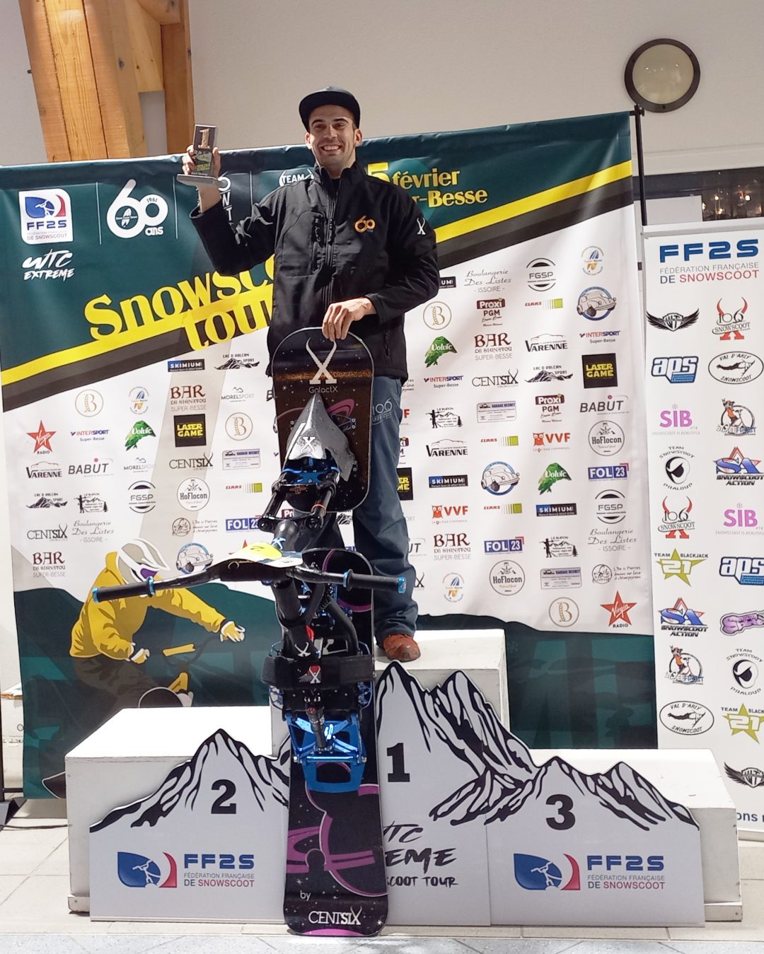 X'trème Snowscoot Tour 2022 Super-Besse, podium Dual Slalom