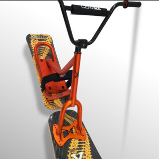 Snowscoot rigide Centsix RX orange, board GenetiX jaune