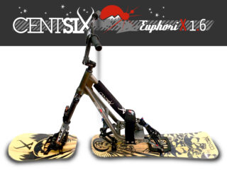 Snowscoot Centsix EuphoriX 1.6 titane avec board Centsix Rigor Mortix bois