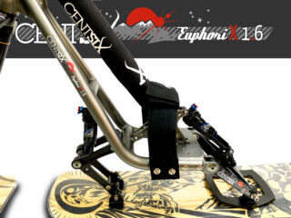 Snowscoot Centsix EuphoriX 1.6 titane avec board Centsix Rigor Mortix bois