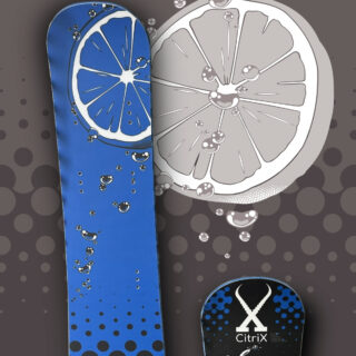 Board Race snowscoot Centsix CitriX 2024 bleue.