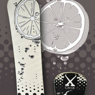 Board Race snowscoot Centsix CitriX 2024 crême.