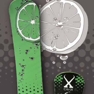 Board Race snowscoot Centsix CitriX 2024 verte.