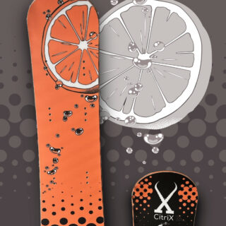 Board Race snowscoot Centsix CitriX 2024 orange.