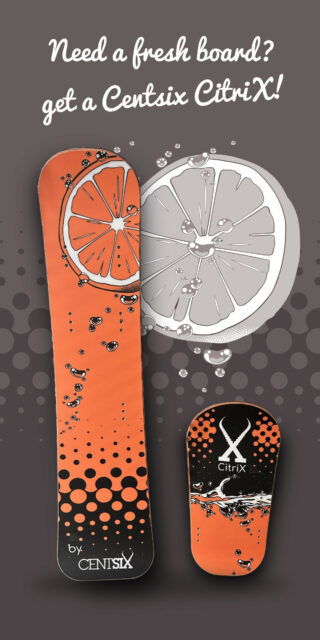 Board Race snowscoot Centsix CitriX 2024 orange.