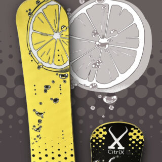 Board Race snowscoot Centsix CitriX 2024 jaune.