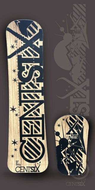 Board Fat snowscoot Centsix ClassiX wood.