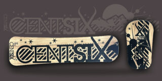 Board Fat snowscoot Centsix ClassiX wood.