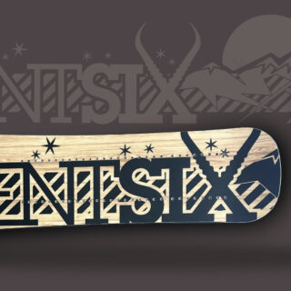 Board Fat snowscoot Centsix ClassiX wood.