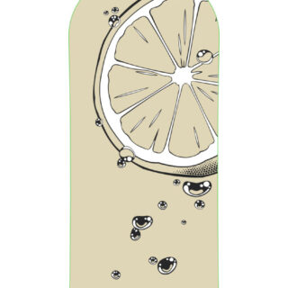 Design board Race snowscoot Centsix CitriX 2024 crême.