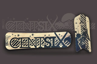 Board Fat / Pow snowscoot Centsix ClassiX wood.