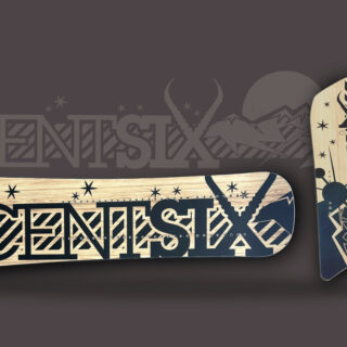 Board Fat / Pow snowscoot Centsix ClassiX wood.