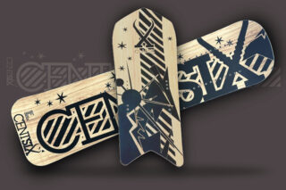 Board Fat / Pow snowscoot Centsix ClassiX wood.