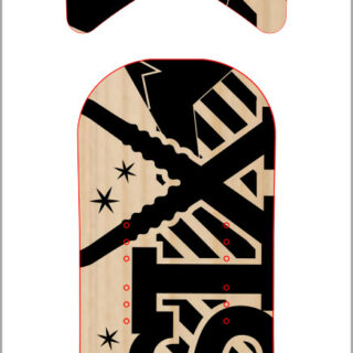 Design board Fat / Pow snowscoot Centsix ClassiX wood.