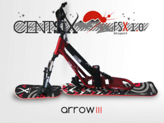 Snowscoot tout suspendu Centsix FSX 1.0 rouge, board Centsix race Arrow III