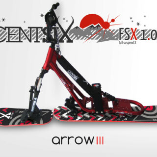 Snowscoot tout suspendu Centsix FSX 1.0 rouge, board Centsix race Arrow III