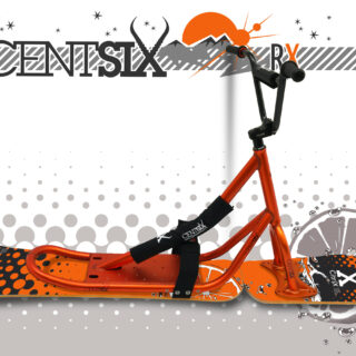 Snowscoot Centsix rigide RX orange, board Centsix Race CitriX orange.