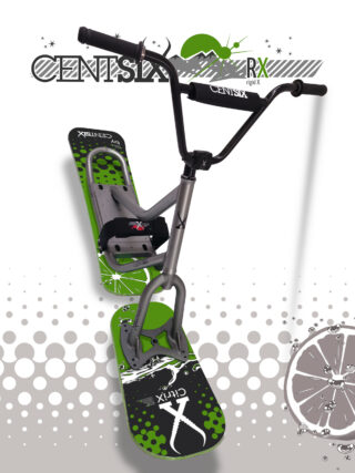 Snowscoot Centsix rigide RX titane, board Centsix Race CitriX verte.