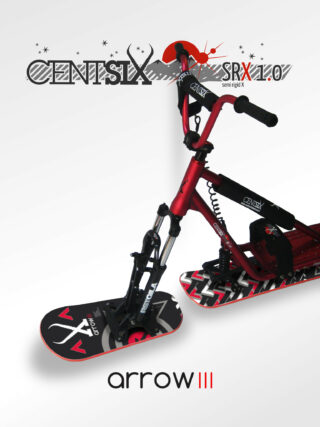Snowscoot semi rigide Centsix SRX 1.0 rouge, board Centsix race Arrow III