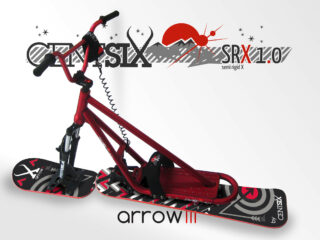 Snowscoot semi rigide Centsix SRX 1.0 rouge, board Centsix race Arrow III