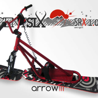 Snowscoot semi rigide Centsix SRX 1.0 rouge, board Centsix race Arrow III