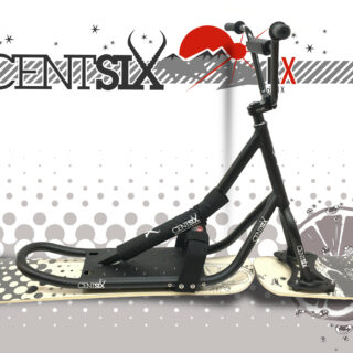 Snowscoot Centsix rigide RX noir, board Centsix Race CitriX crême.