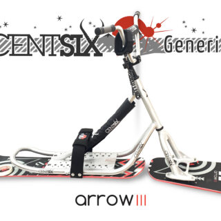 Snowscoot rigide Centsix GeneriX silver avec boards Centsix Arrow III