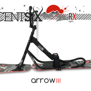 Snowscoot rigide Centsix RX noir et board Centsix Arrow III