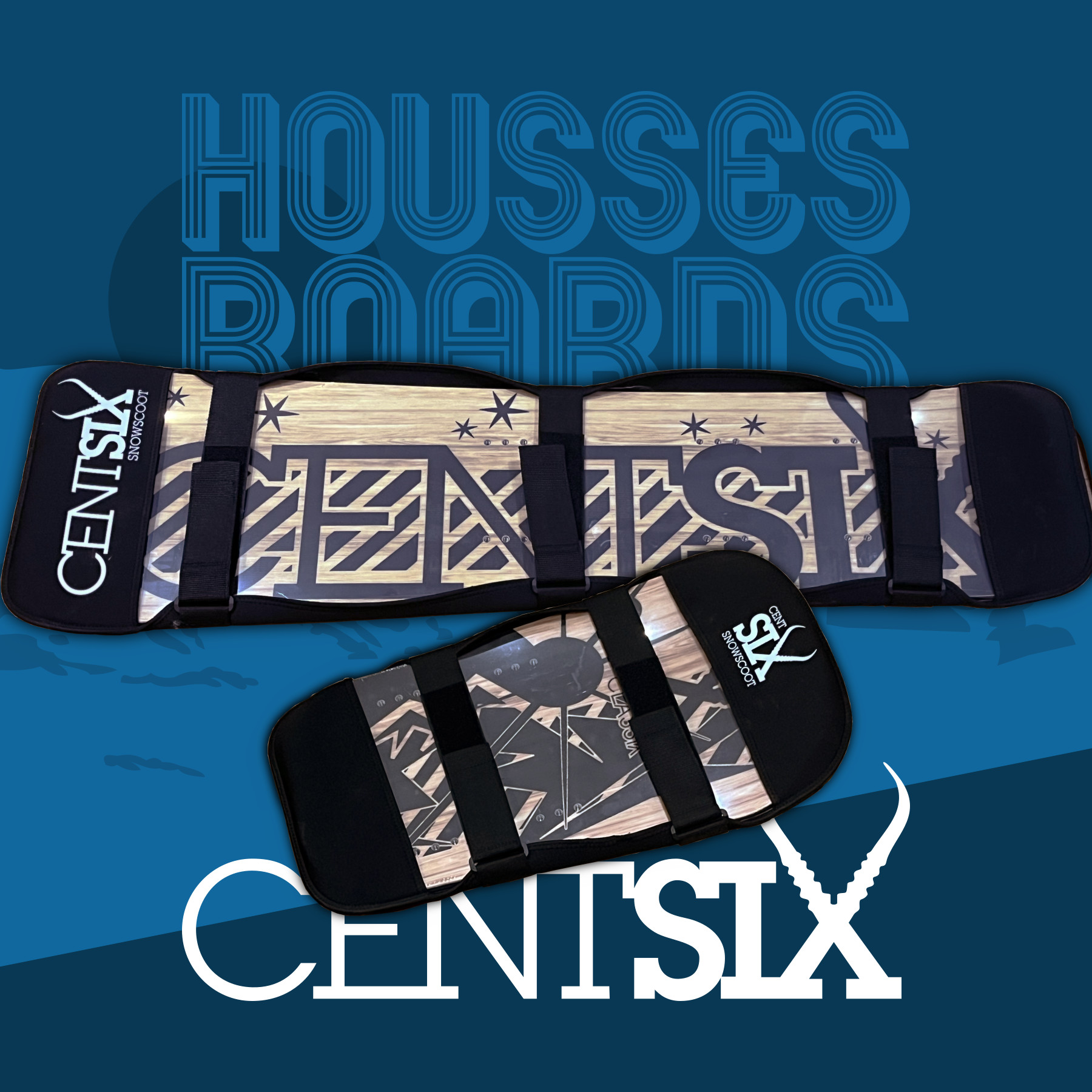 Housses de protection pour boards de snowscoot Centsix.